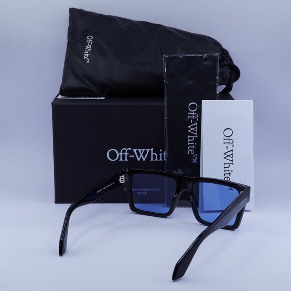 Off-White OERI109 LAWTON 1045 Square Sunglasses – Black/Blue - Picture 9 of 10